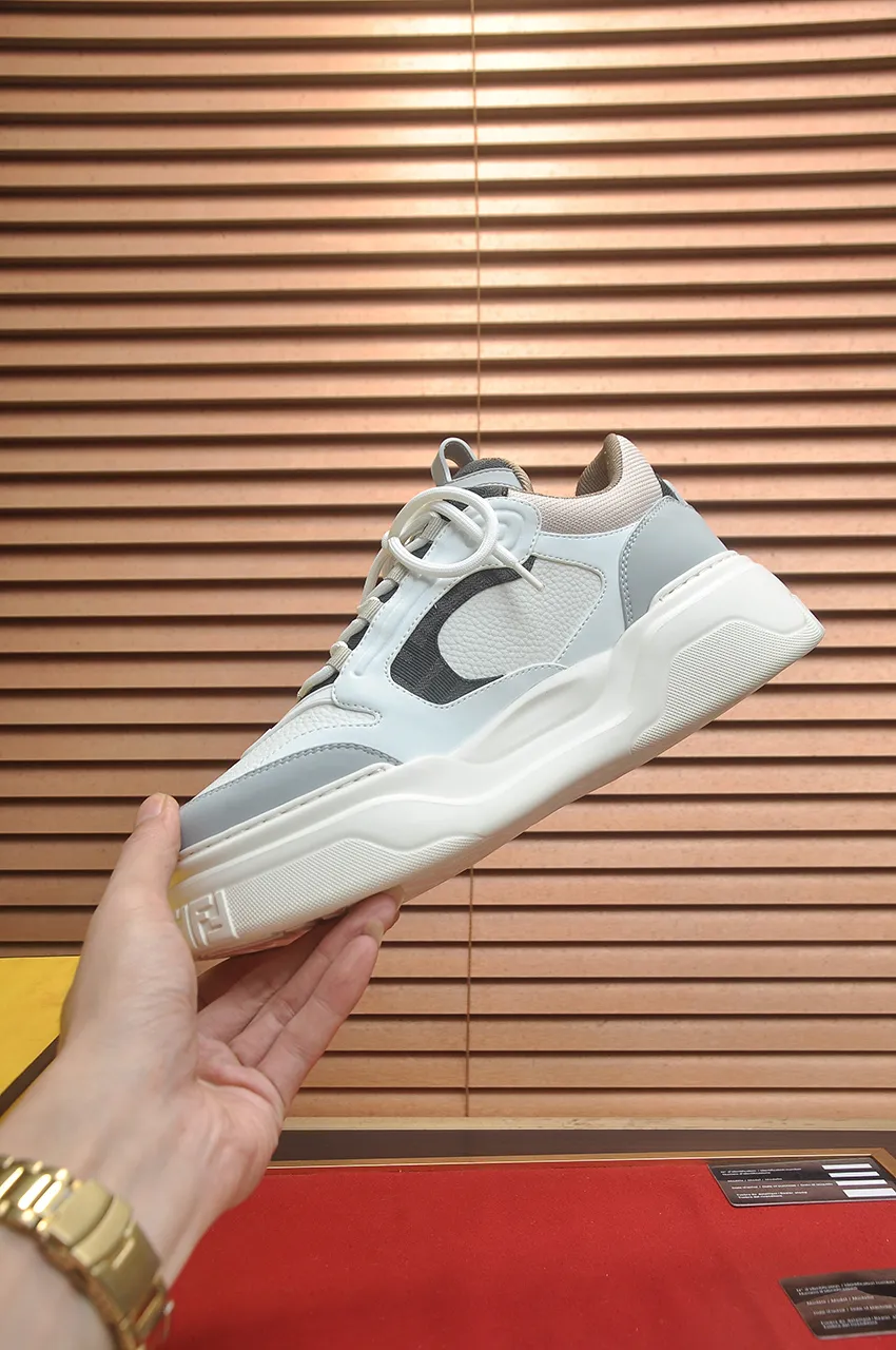 Men's shoes 💰600💶 [Fendi] The latest casual sports shoes 🔥 Many 💑 stars have the same style FD match. The original version is a one-to-one replica. Designer Kim Jones's first fendi match and Donkey brand Trainer basketball sneakers. Material: Original silk mesh. Lining: Breathable mesh. Packaging: Original 1:1 matching high-end packaging. Size: 38-45 (45 is custom-made and cannot be returned or exchanged)